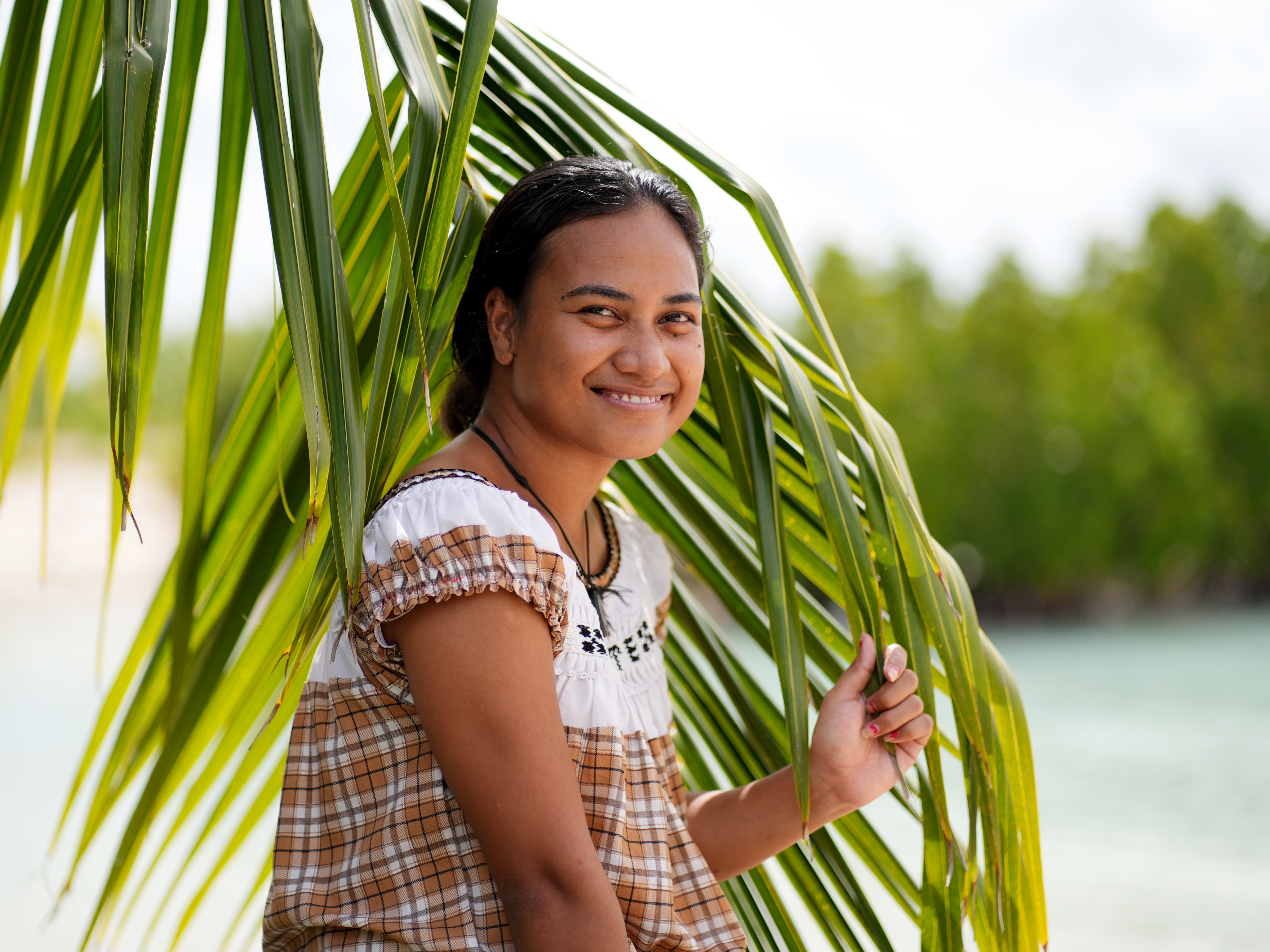 Tiein pictured sitting by the lagoon