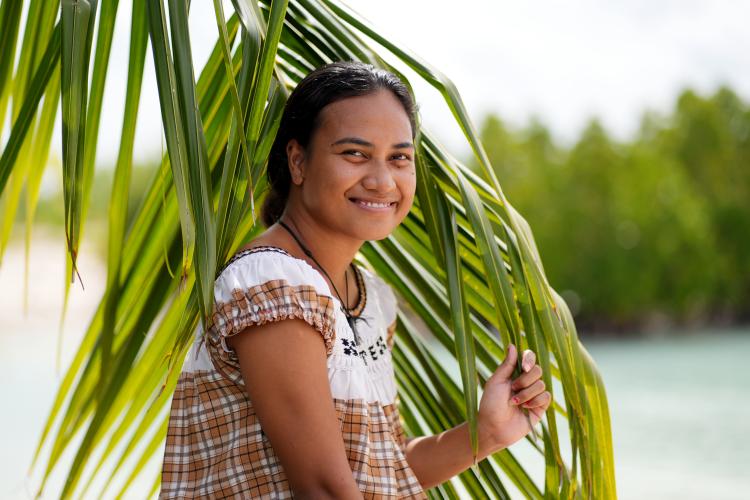 Tiein pictured sitting by the lagoon