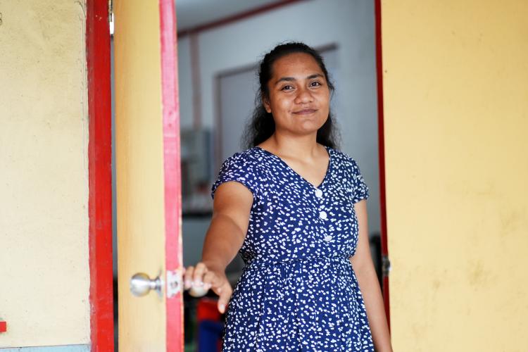 Mesepele pictured at the Fuligafou office in Funafuti. 